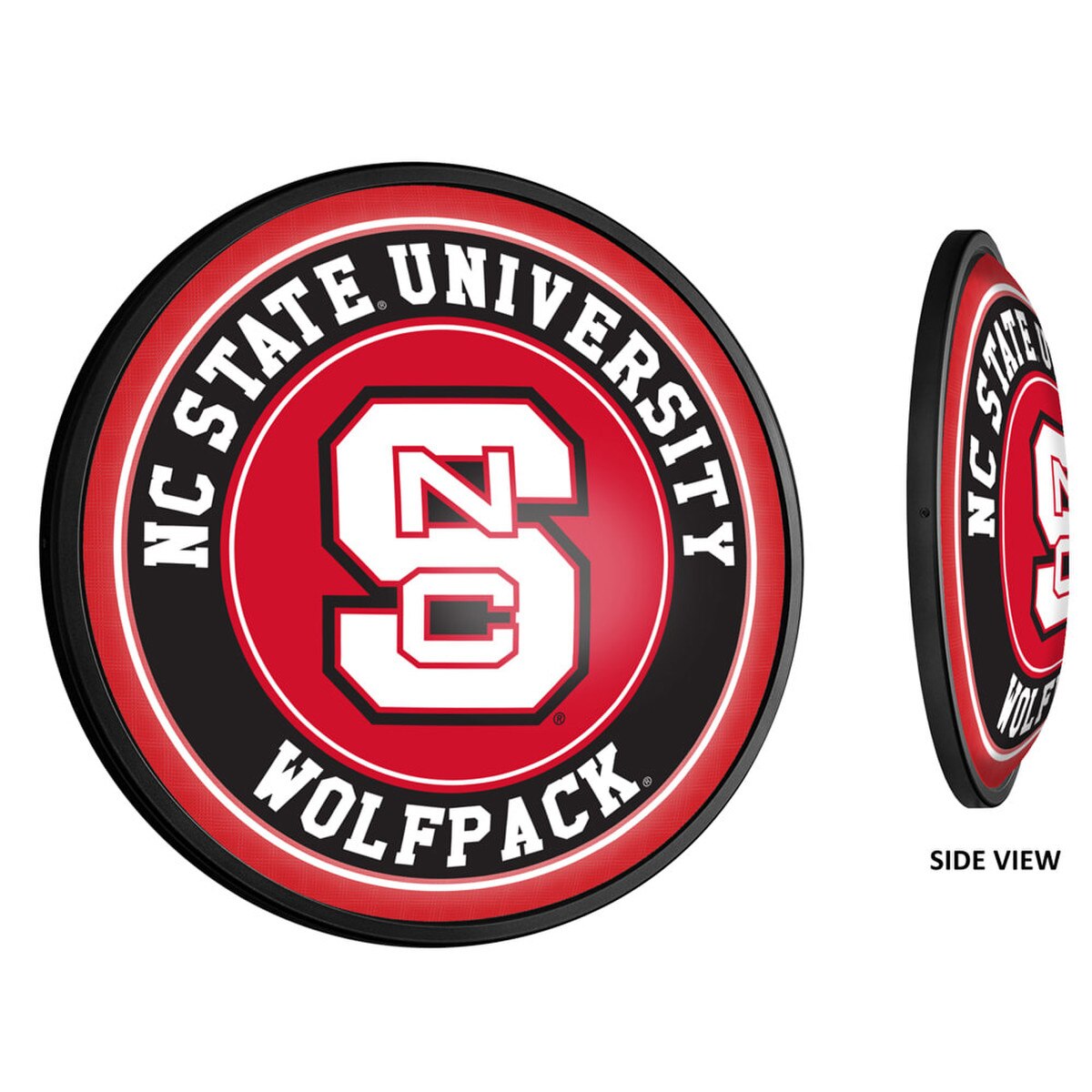 Round Led Wall Sign - Red/Black - N